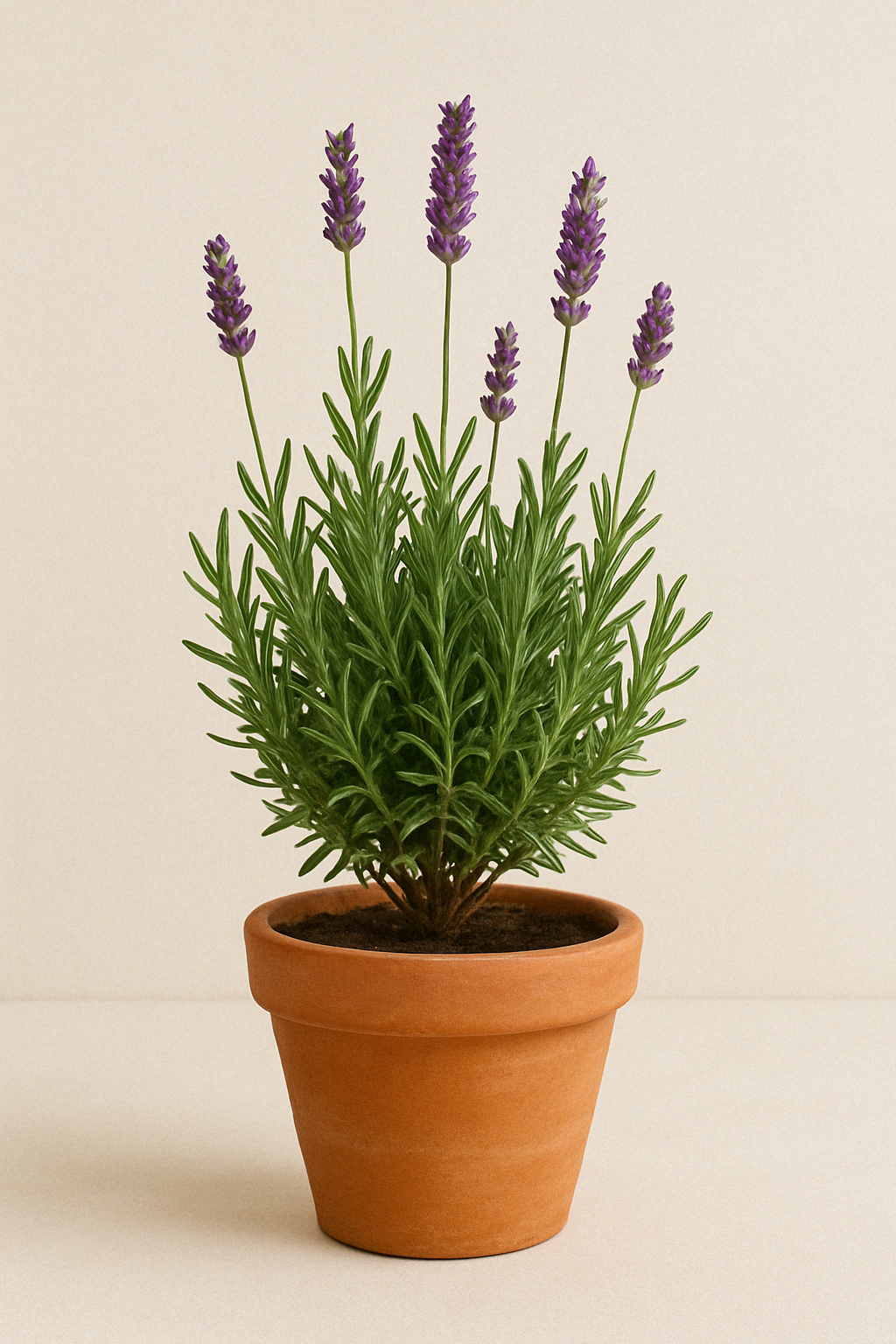 Lavanda en maceta de barro